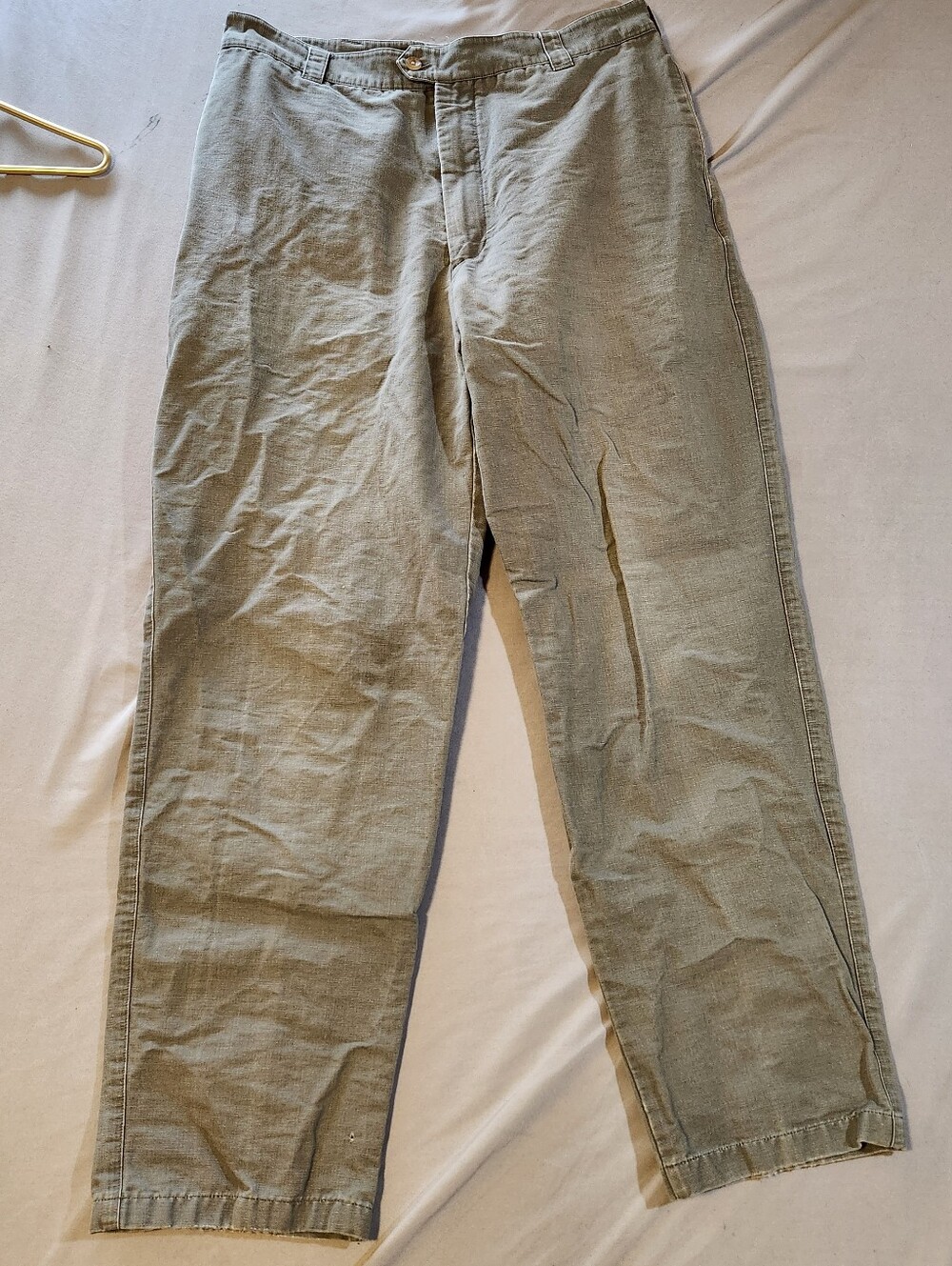 Men's Casual Straight-Leg Pants in Grey Workwear Style
